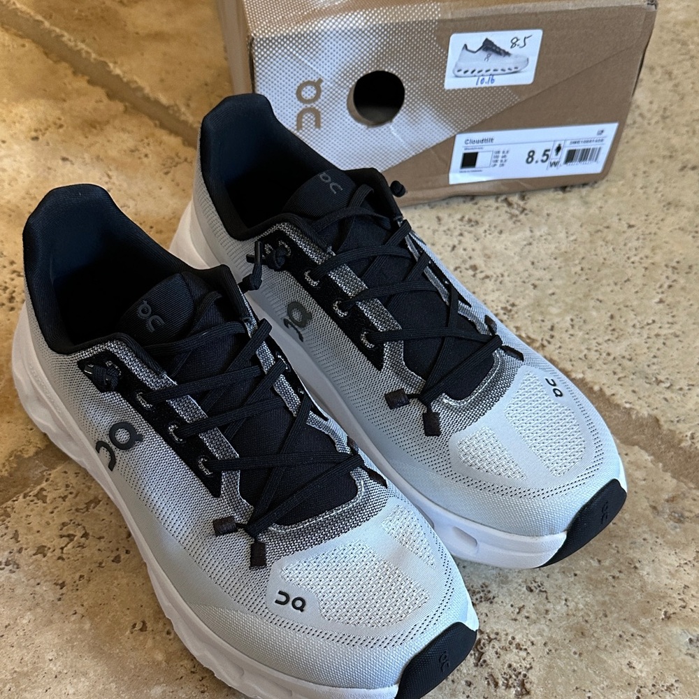 On Running Athletic Shoes - Black and White